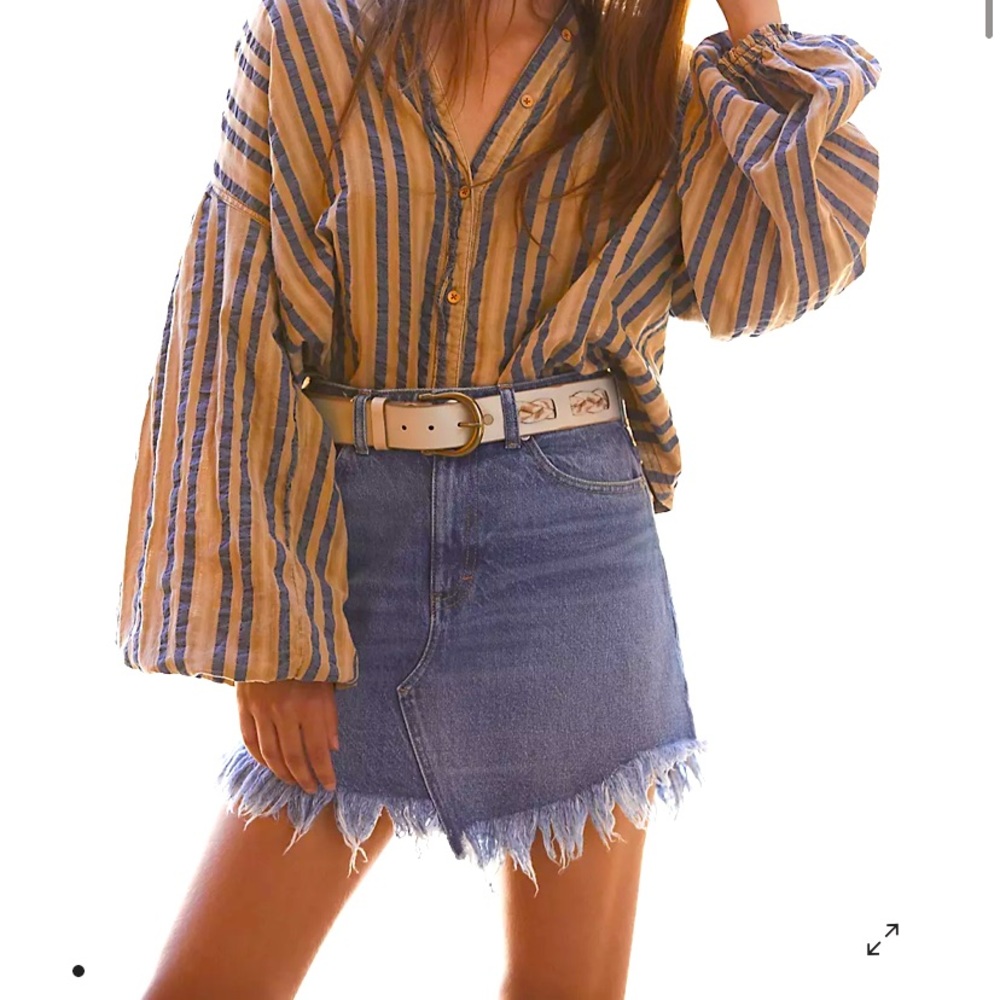 Free People Denim Mini Skirt